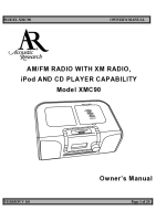 Acoustic Research XMC-90 - Owners Manual 